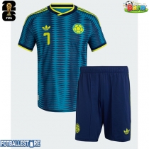 Colombia Luis Diaz #7 Bortedraktsett Barn VM 2026 Kortermet (+ Korte bukser)